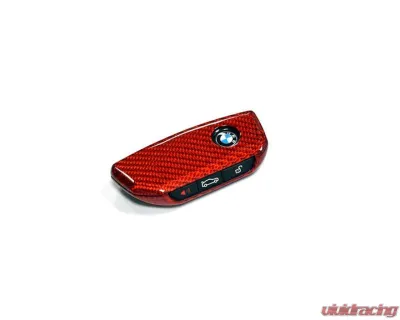 Auto Tecknic Dry Carbon Remote Key Case Red for BMW F95 X5M LCI 2018-2025 - ATK-BM-0060-RC