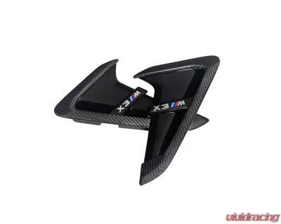 Auto Tecknic Dry Carbon Gloss Black Fender Trim Set for BMW F97 X3M F98 X4M 2019 - ATK-BM-0093-DCGB