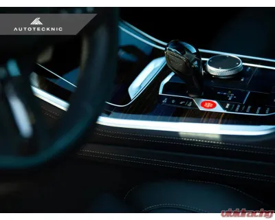 Auto Tecknic Carbon Fiber Gear Selector Side Trims for BMW G22 4-Series 2020-2025 - ATK-BM-0110-G22