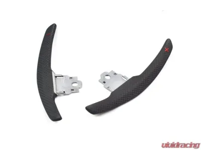 Auto Tecknic Competition Shift Paddles Orange Matte Carbon Red Indicator for BMW F85 X5M F86 X6M 2015-2018 - ATK-BM-0164-MC-R