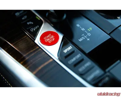 Auto Tecknic Red Start Stop Button Satin Red for BMW G20 G21 3-Series 2019-2025 - ATK-BM-0225-SR