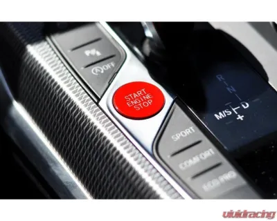 Auto Tecknic Red Start Stop Button Satin Red for BMW G20 G21 3-Series 2019-2025 - ATK-BM-0225-SR