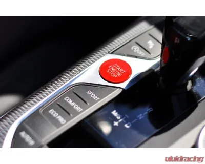 Auto Tecknic Red Start Stop Button Satin Red for BMW G20 G21 3-Series 2019-2025 - ATK-BM-0225-SR