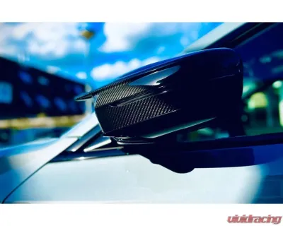 Auto Tecknic Dry Carbon Fiber Mirror Covers RHD for BMW G80 M3 2020-2025 - ATK-BM-0258-DCG-RHD