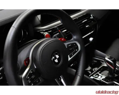 Auto Tecknic Dry Carbon Battle Version Shift Paddles Red for BMW G05 X5 2019+ - ATK-BM-0264-DCM-R
