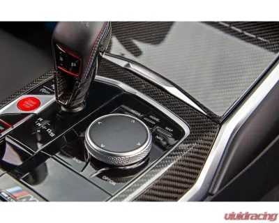Auto Tecknic Dry Carbon Gear Selector Cover for BMW F95 X5M 2019-2025 - ATK-BM-0323-F95