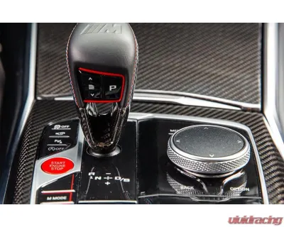 AutoTecknic Dry Carbon Gear Selector Cover BMW F91 M8 2019-2025 - ATK-BM-0323-F9X