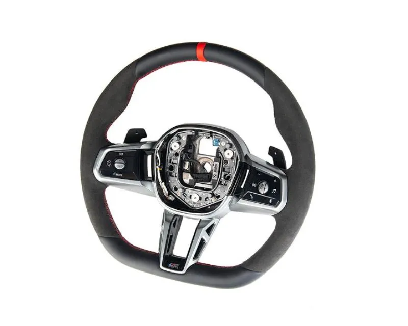 AutoTecknic Alcantara Steering Wheel BMW G60 5-Series 2023-2025 - ATK-BM-0329
