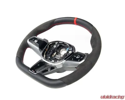 AutoTecknic Alcantara Steering Wheel BMW G60 5-Series 2023-2025 - ATK-BM-0329