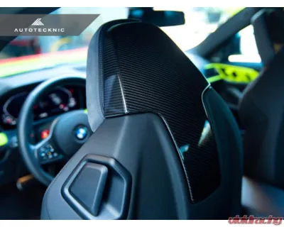 AutoTecknic Dry Carbon Seat Back Cover Set BMW G82 M4 2021-2025 - ATK-BM-0373-G82