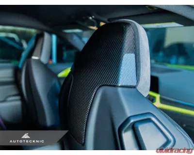 AutoTecknic Dry Carbon Seat Back Cover Set BMW G82 M4 2021-2025 - ATK-BM-0373-G82
