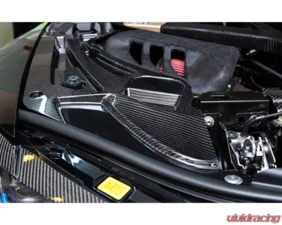 Auto Tecknic Dry Carbon V2 Engine Bay Trim Set Gloss for BMW G80 M3 2021-2025 - ATK-BM-0388-DCG-V2