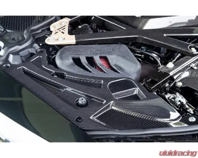 Auto Tecknic Dry Carbon V2 Engine Bay Trim Set Gloss for BMW G80 M3 2021-2025 - ATK-BM-0388-DCG-V2
