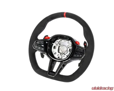 Auto Tecknic Alcantara Steering Wheel for BMW G87 M2 2023-2025, No Active Cruise Control, Heated Button - ATK-BM-0389-H-NACC