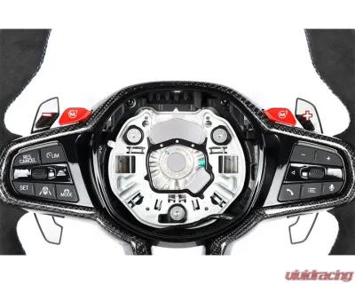 Auto Tecknic Alcantara Steering Wheel for BMW G87 M2 2023-2025, No Active Cruise Control, Heated Button - ATK-BM-0389-H-NACC