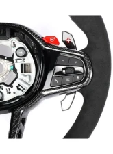 Auto Tecknic Alcantara Steering Wheel for BMW G87 M2 2023-2025, No Active Cruise Control, Heated Button                                     - ATK-BM-0389-H-NACC - Image 12