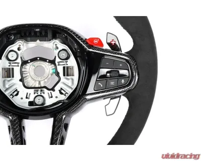 Auto Tecknic Alcantara Steering Wheel for BMW G87 M2 2023-2025, No Active Cruise Control, Heated Button - ATK-BM-0389-H-NACC