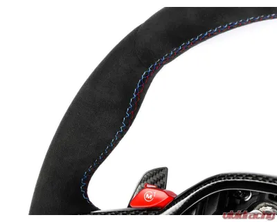 Auto Tecknic Alcantara Steering Wheel for BMW G87 M2 2023-2025, No Active Cruise Control, Heated Button - ATK-BM-0389-H-NACC