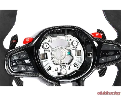 Auto Tecknic Alcantara Steering Wheel for BMW G87 M2 2023-2025, No Active Cruise Control, Heated Button - ATK-BM-0389-H-NACC
