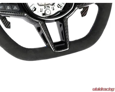 Auto Tecknic Alcantara Steering Wheel for BMW G87 M2 2023-2025, No Active Cruise Control, Heated Button - ATK-BM-0389-H-NACC