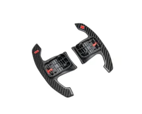 Auto Tecknic Carbon Fiber Shift Paddles Red Indicators Gloss for BMW G80 M3 G82 M4 2020-2025