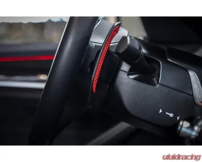Auto Tecknic Carbon Fiber Shift Paddles Red Indicators Gloss for BMW G80 M3 G82 M4 2020-2025 - ATK-BM-0418