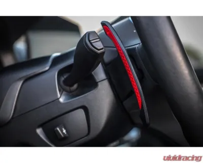 Auto Tecknic Carbon Fiber Shift Paddles Red Indicators Gloss for BMW G80 M3 G82 M4 2020-2025 - ATK-BM-0418