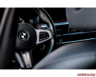 Auto Tecknic Carbon Fiber Shift Paddles Red Indicators Gloss for BMW G80 M3 G82 M4 2020-2025 - ATK-BM-0418