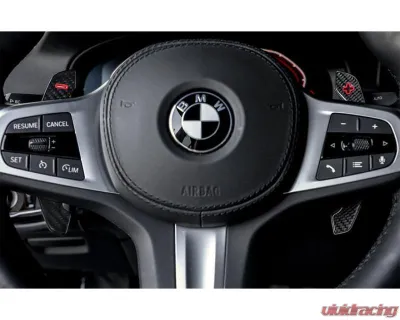 Auto Tecknic Carbon Fiber Shift Paddles Red Indicators Gloss for BMW G80 M3 G82 M4 2020-2025 - ATK-BM-0418