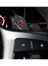 Auto Tecknic Carbon Fiber Shift Paddles Red Indicators Gloss for BMW G80 M3 G82 M4 2020-2025                                     - ATK-BM-0418 - Image 9