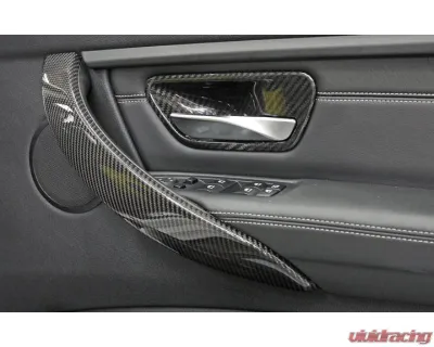 Auto Tecknic Carbon Door Grip Handle Trim Set - Gloss for BMW F32 4-Series Coupe 2013-2020 - ATK-BM-0423-F32