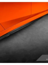 Auto Tecknic Dry Carbon Fiber Side Skirt Extension Set for BMW G60 5-Series 2023-2025                                     - ATK-BM-0426 - Image 6