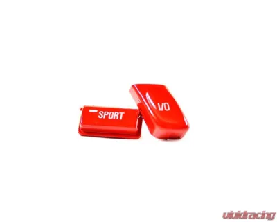 AutoTecknic Red Sport Mode Button Satin BMW E46 M3 2001-2006 - ATK-BM-0502-SRD