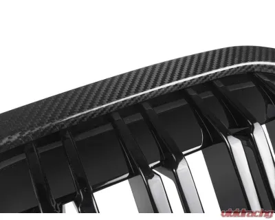 Auto Tecknic Dual-Slats Dry Carbon Front Grille for BMW G07 X7 Pre-LCI 2018-2025 - ATK-BM-0614-DS-CF