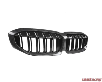 Auto Tecknic Dry Carbon Fiber Dual-Slats Front Grilles for BMW G20 3-Series 2019-2022 - ATK-BM-0615-DS-CF