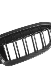 Auto Tecknic Dry Carbon Fiber Dual-Slats Front Grilles for BMW G20 3-Series 2019-2022                                     - ATK-BM-0615-DS-CF - Image 6
