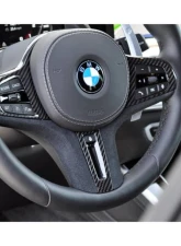 Auto Tecknic Carbon Alcantara Steering Wheel Trim for BMW G87 M2 2023-2025                                     - ATK-BM-0619-G8X - Image 3
