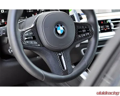 Auto Tecknic Carbon Alcantara Steering Wheel Trim for BMW G87 M2 2023-2025 - ATK-BM-0619-G8X
