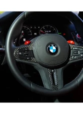 Auto Tecknic Carbon Alcantara Steering Wheel Trim for BMW G87 M2 2023-2025                                     - ATK-BM-0619-G8X - Image 4