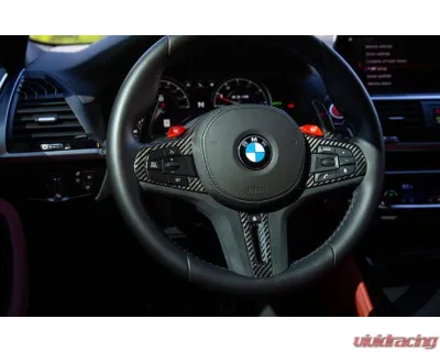 Auto Tecknic Carbon Alcantara Steering Wheel Trim for BMW G87 M2 2023-2025 - ATK-BM-0619-G8X