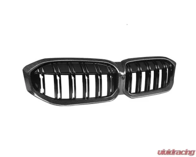 Auto Tecknic Dry Carbon Fiber Dual-Slat Front Grille for BMW G20 3-Series LCI 2023-2025 - ATK-BM-0620-DS-CF