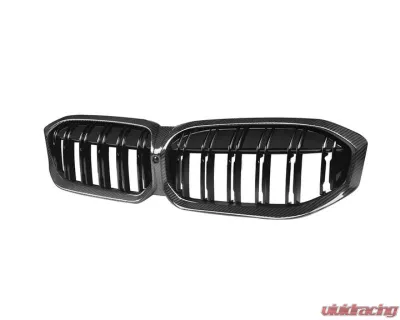 Auto Tecknic Dry Carbon Fiber Dual-Slat Front Grille for BMW G20 3-Series LCI 2023-2025 - ATK-BM-0620-DS-CF