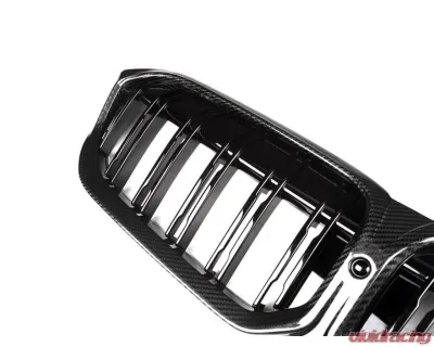 Auto Tecknic Dry Carbon Fiber Dual-Slat Front Grille for BMW G20 3-Series LCI 2023-2025 - ATK-BM-0620-DS-CF