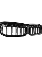 Auto Tecknic Dual-Slats Gloss Black Front Grille for BMW G20 3-Series LCI 2023+                                     - ATK-BM-0620-DS-GB - Image 2