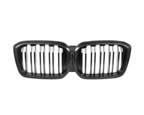 AutoTecknic Dry Carbon Fiber Dual-Slats Front Grille Set Front Facing Camera Equipped BMW F97 X3M LCI 2017-2024