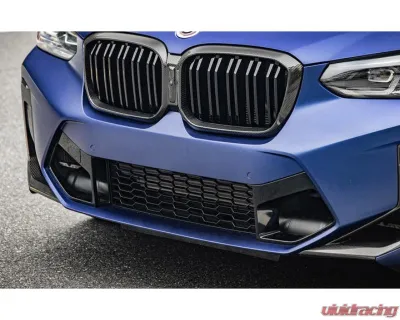Auto Tecknic Dry Carbon Fiber Dual-Slats Front Grille for BMW F97 X3M LCI 2017-2024 - ATK-BM-0621-DS-DC