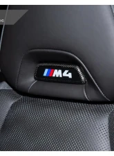 Auto Tecknic Dry Carbon Front Seat Illuminated Emblem Cover for BMW M2 2016-2021                                     - ATK-BM-0800-CBS - Image 3