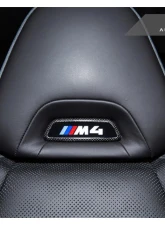 Auto Tecknic Dry Carbon Front Seat Illuminated Emblem Cover for BMW M2 2016-2021                                     - ATK-BM-0800-SMS - Image 5