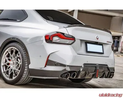 Auto Tecknic Dry Carbon Rear Side Diffuser Set for BMW G42 2-Series 2021-2025 - ATK-BM-0802