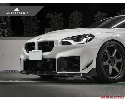 Auto Tecknic Dry Carbon Podium Front Bumper Lower Vent Set for BMW G87 M2 2023-2025 - ATK-BM-0809